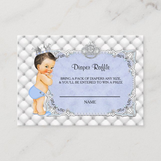 Carte D'accompagnement Petit Prince Bébé Bleu Déchets Billet (Devant)