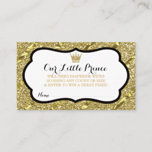 Carte D'accompagnement Petit prince Diaper Raffle Ticket, parties