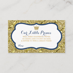 Carte D'accompagnement Petit prince Diaper Raffle Ticket, parties