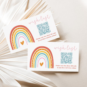 Carte D'accompagnement Petit Rayon de Soleil Liste de Vœux d'Anniversaire