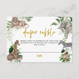 Carte D'accompagnement Petit sauvage un safari Baby shower Déchets Raffle