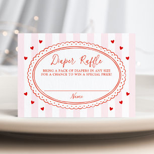Carte D'accompagnement Petit Tirage au Sort de Couches pour Baby Shower e