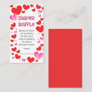 Carte D'accompagnement Petite amoureuse colorée Bébé couche Raffle Enc