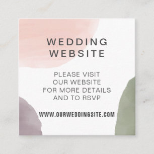 Carte D'accompagnement Petite aquarelle Site Mariage moderne