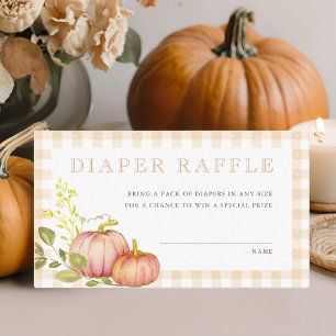 Carte D'accompagnement Petite Citrouille Baby Shower Automnal Tirage au S