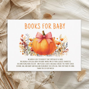 Carte D'accompagnement Petite Citrouille Fleurs d'automne Filles Livres p