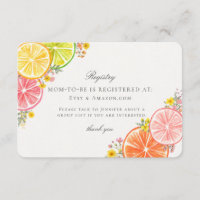 Petite Cutie Agrumes Floral Baby Registry Insertio