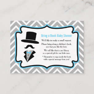 Carte D'accompagnement Petite demande de livre de baby shower d'homme de