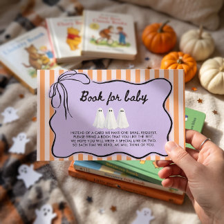 Carte D'accompagnement Petite Fête Prénatale Halloween Little Boo