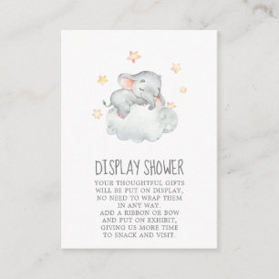 Carte D'accompagnement Petite fille éléphante Baby shower d'écran douche