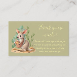 Carte D'accompagnement Petite Joey Baby shower Merci