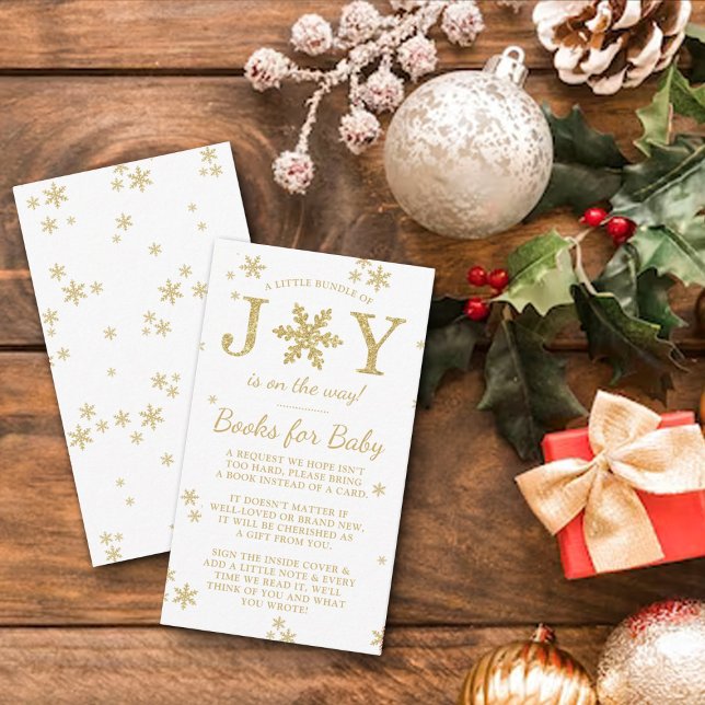 Carte D'accompagnement Petite Offre De Joie Baby shower De Noël Livre (Créateur téléchargé)