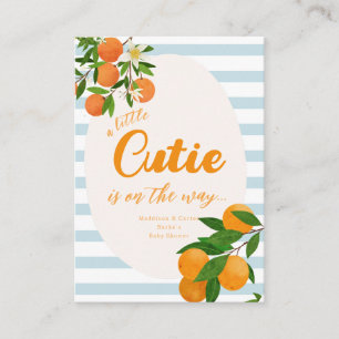 Carte D'accompagnement Petite Orange Mignonne Baby Shower - Marché Biolog