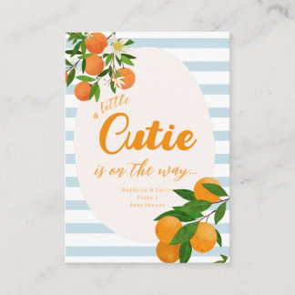 Carte D'accompagnement Petite Orange Mignonne Baby Shower - Marché Biolog