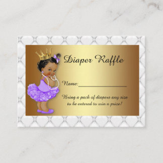 Carte D'accompagnement Petite Princesse Diaper Raffle Billets, balerina 3