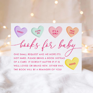 Carte D'accompagnement Petits coeurs de bonbons Livres pour bébé
