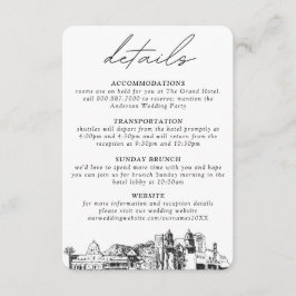 Carte D'accompagnement Petits détails verticaux du Mariage Tucson
