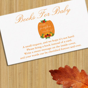Carte D'accompagnement Petits Livres Baby showers Citrouilles Pour Bébé