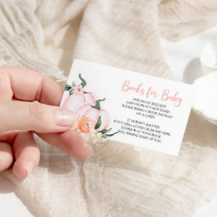 Carte D'accompagnement Petits livres floraux Citrouilles pour bébé
