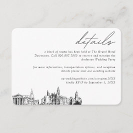 Carte D'accompagnement Philadelphia Mariage Hotel Détails du bloc de cham