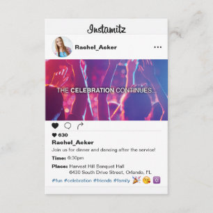 Carte D'accompagnement Photo Social Media Bat mitzvah ou Bar Mitzvah
