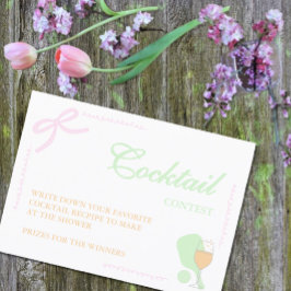 Carte D'accompagnement Pickleball and Prosecco Cocktail Contest