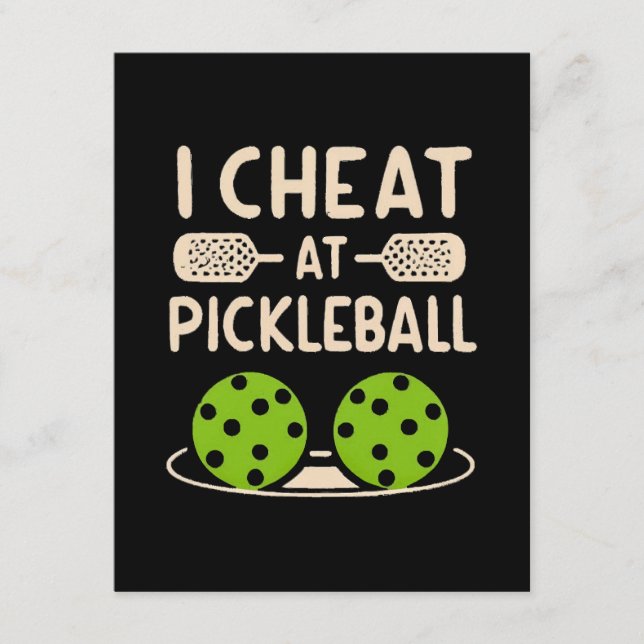 Carte D'accompagnement Pickleball Funny (Devant)