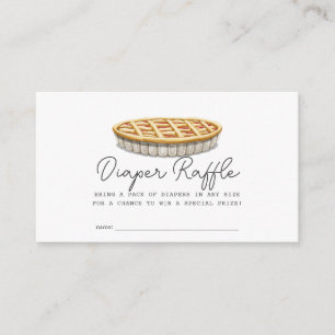 Carte D'accompagnement Pie Thanksgiving Automne Chauffeur Raffle Ticket