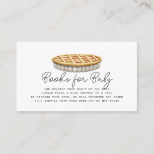 Carte D'accompagnement Pie Thanksgiving Automne Livres pour Baby shower