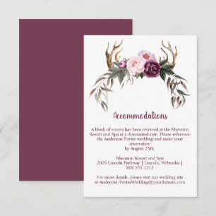 Carte D'accompagnement Pies pourpres et colliers rustiques