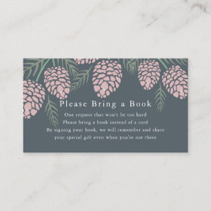 Carte D'accompagnement Pine rose Cone Marine Baby shower Demande de réser