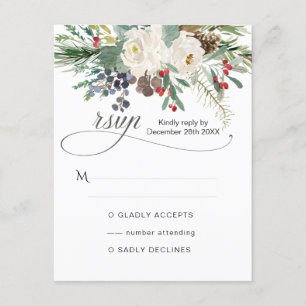 Carte D'accompagnement Pinery Rose d'hiver 2 RSVP