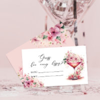 Pink Floral Devine combien de baisers jeu nuptiale