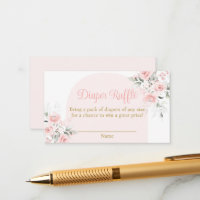 Pink Floral Espagnol Déchets Raffle Baby shower fi