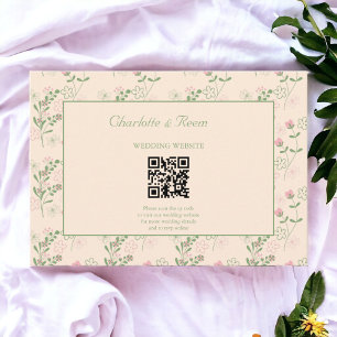 Carte D'accompagnement Pink Green Retro Y2K les années 70 Fleur Motif