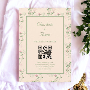 Carte D'accompagnement Pink Green Retro Y2K les années 70 Fleur Motif
