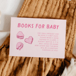 Carte D'accompagnement Pink Heart Valentine Baby shower Demande de réserv