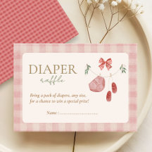Pink Locally Grown Baby Shower diaper raffle