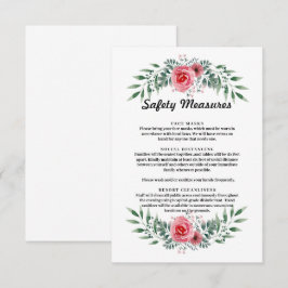 Carte D'accompagnement Pink Rose Green Mesures de sécurité des oliviers