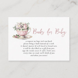 Carte D'accompagnement Pink Tea Party Baby shower fille demande de réserv