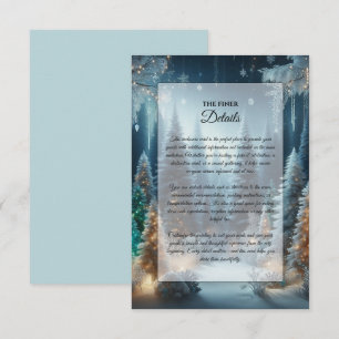 Carte D'accompagnement Pins givrés en hiver Mariage