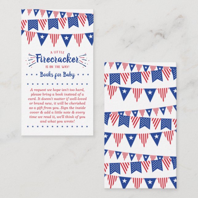 Carte D'accompagnement Pirate En Chemin ! baby shower 4 juillet (Devant / Derrière)