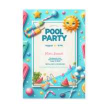 Piscine Fête Anniversaire Sweet sixteen Été Nage