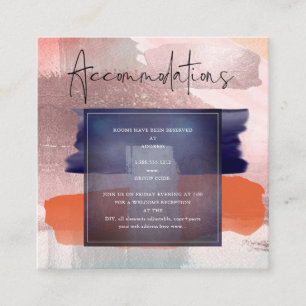Carte D'accompagnement PixDezines Art Moderne Marine+Coral Hébergements