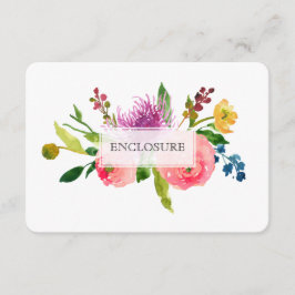 Carte D'accompagnement PixDezines directions mitzvah/aquarelle florale