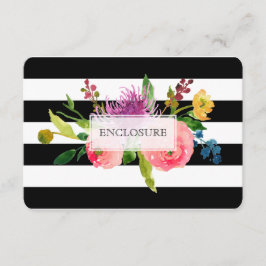 Carte D'accompagnement PixDezines directions mitzvah/DIYstripes/floral