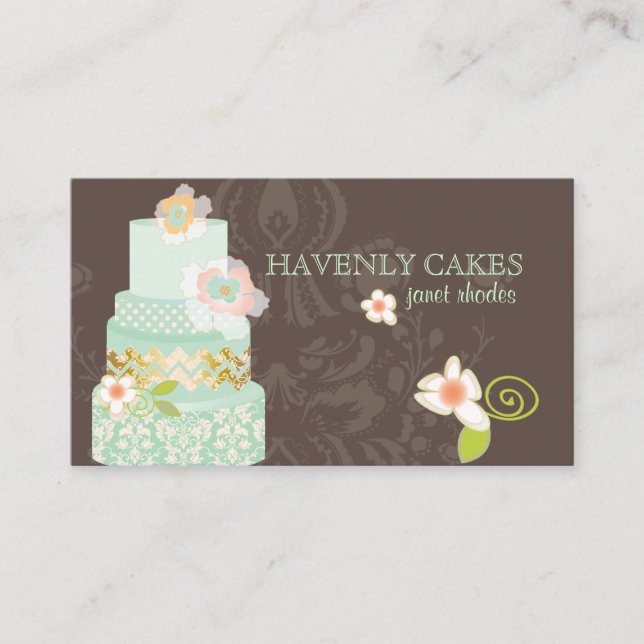 Carte D'accompagnement PixDezines gâteaux mariages à la menthe/cartes de  (Devant)