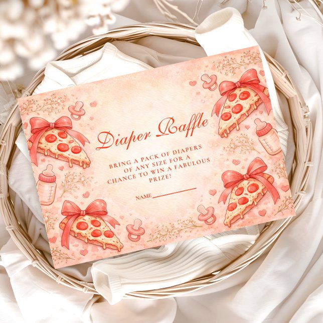 Carte D'accompagnement Pizza Night Diapper Raffle (Créateur téléchargé)