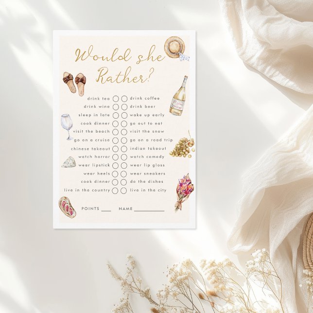 Carte D'accompagnement Plairait-Elle Vignoble Pique-Nique Bachelorette (Créateur téléchargé)