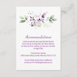 Carte D'accompagnement Plante de lavande violette